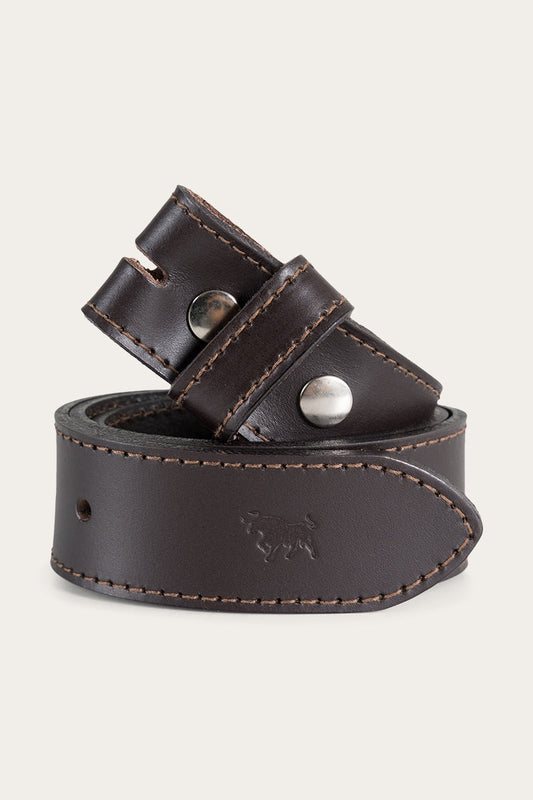 Tibbs Leather Belt Strap - Dark Chocolate