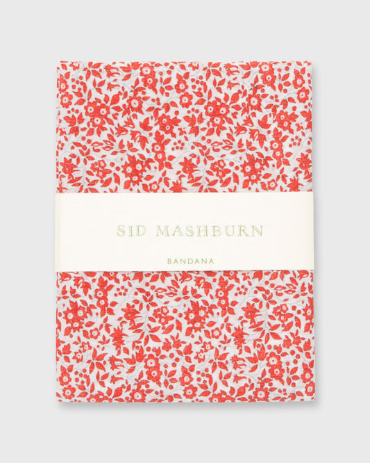 Bandana in Red/White Chamomile Liberty Fabric