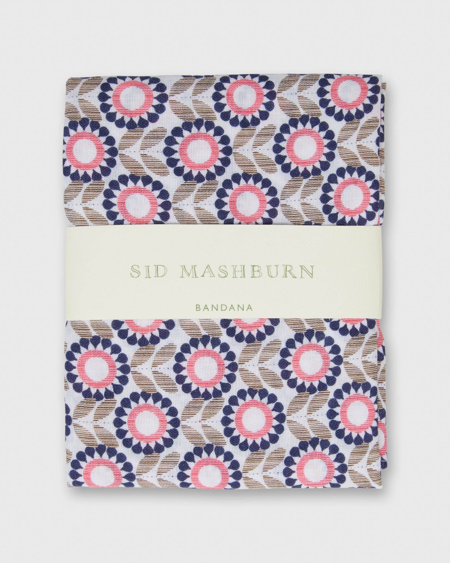 Bandana in Pink/Navy Circle