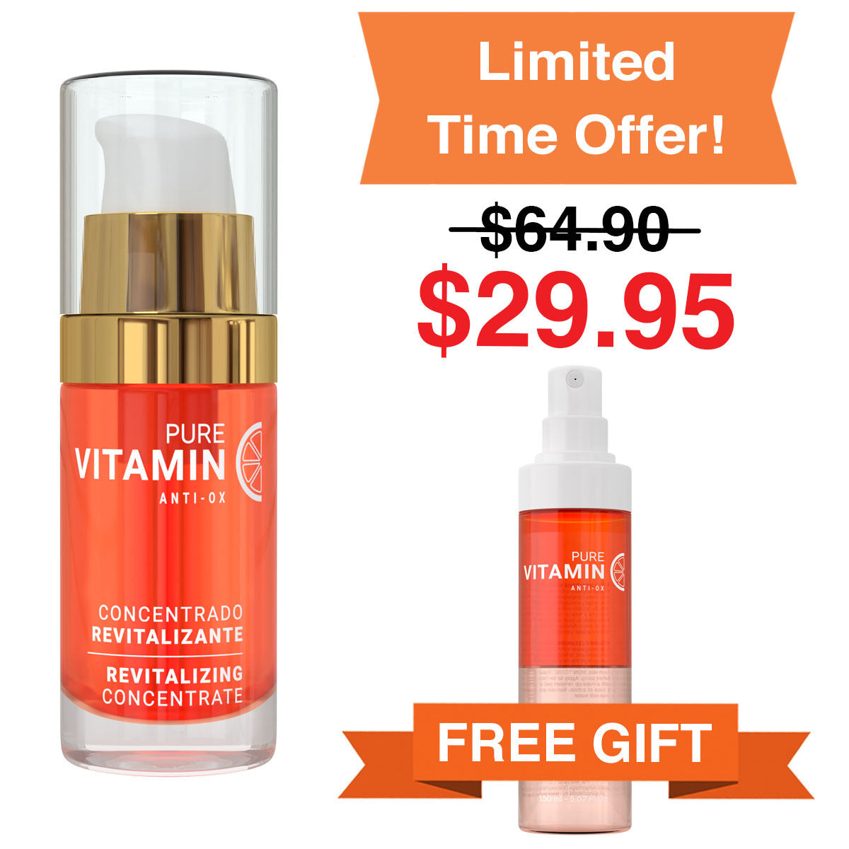 Vitamin C Serum & Free Vitamin C Cleansing Water 150mL