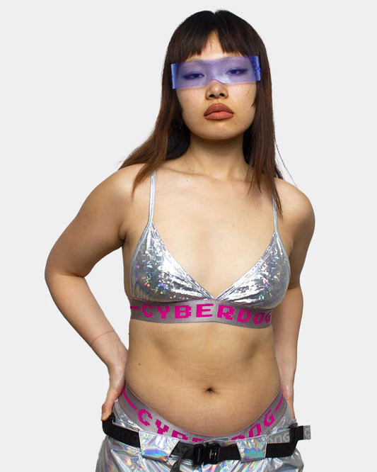 TRIANGLE BRALET SET GALAXY TWO TONE UV SILVER