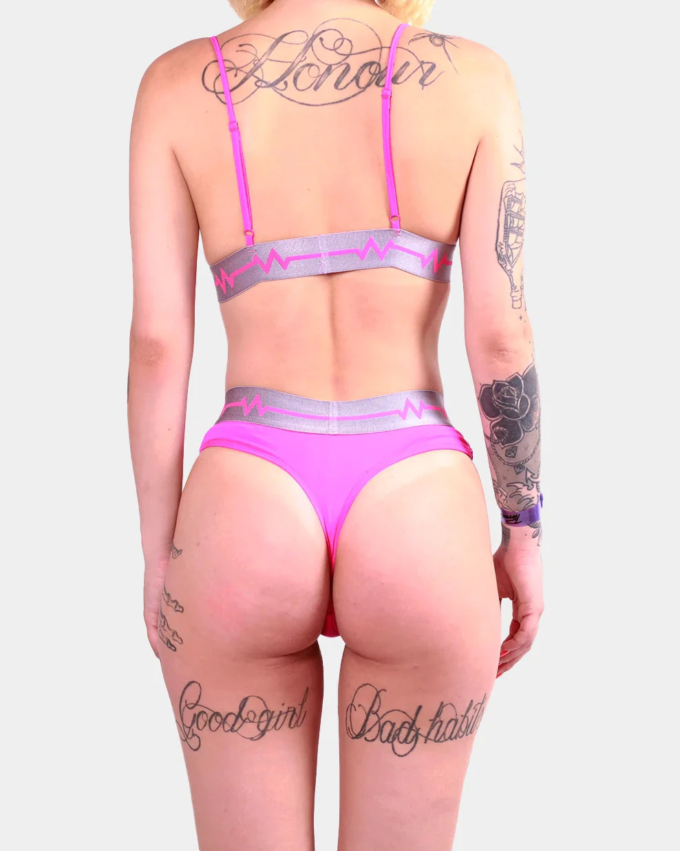 ORIGINALS TRIANGLE BRALET SET UV PINK