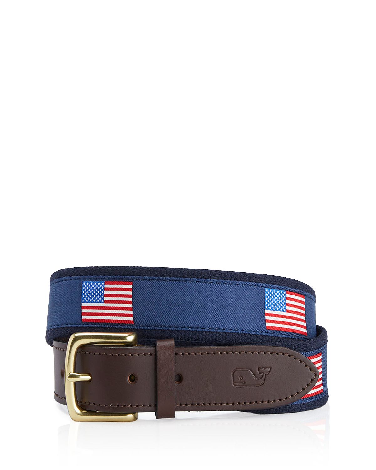 Vineyard Vines American Flags Canvas Club Belt Navy
