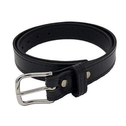 Men's Handmade Black Leather Dress Belt - Sizes to 56" -