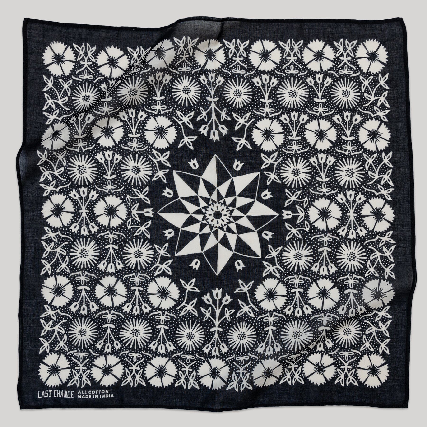 Aster Bandana Bandanas Last Chance Textiles Black
