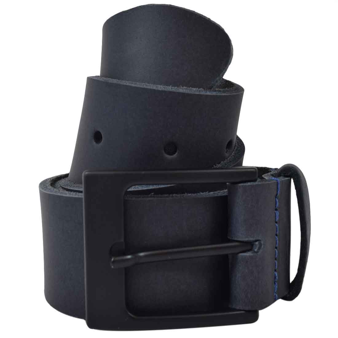 Rustic Leather Belt / Rustic Charcoal Buckle, 1.5" Wide