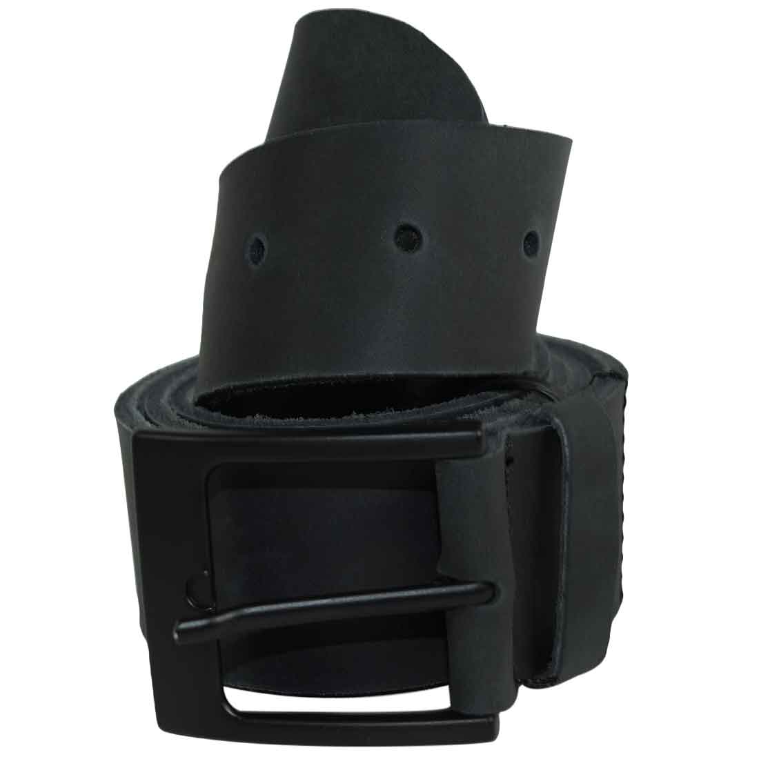 Rustic Leather Belt / Rustic Charcoal Buckle, 1.5" Wide