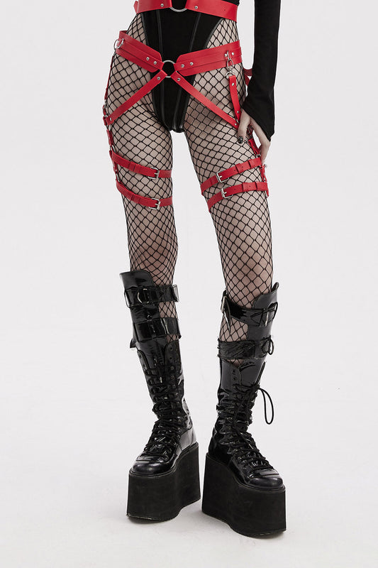 No Pulse Waist & Leg Harness [RED]