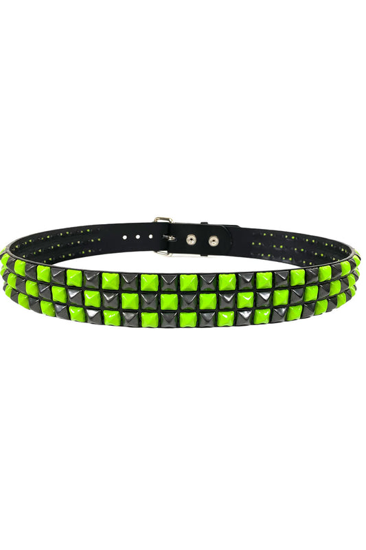 Slime Scene Checkered Belt [GREEN/BLACK]