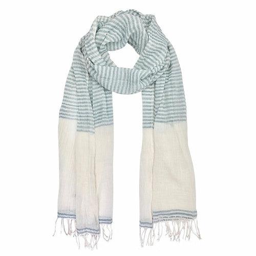 Airy Cotton Stripe Scarf - zoter Shop