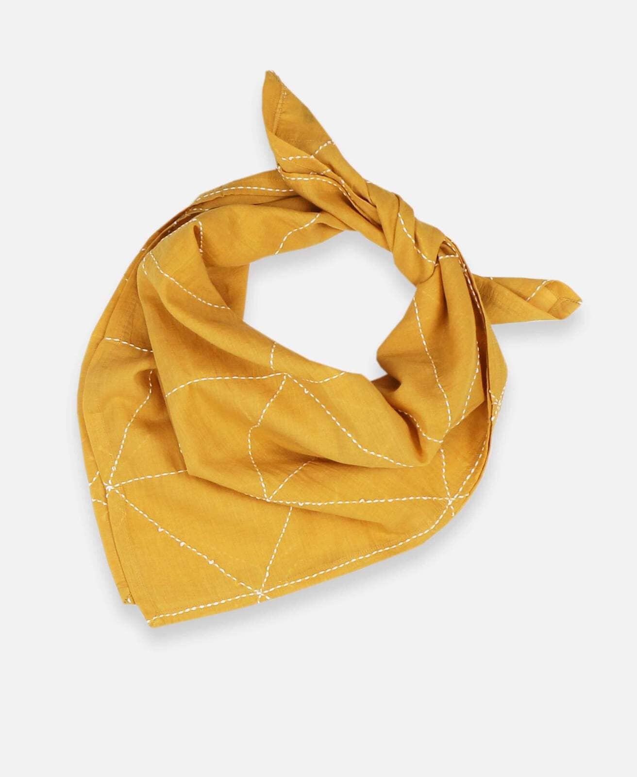 Graph Stitch Bandana Bandanas Anchal Mustard