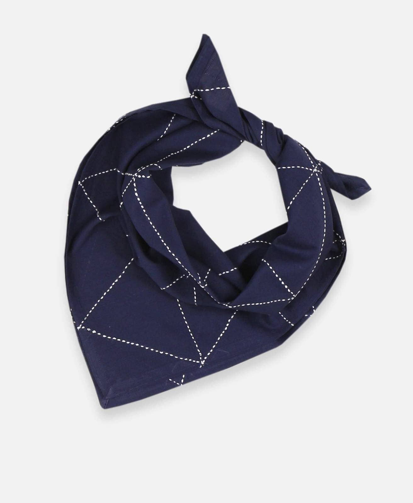 Graph Stitch Bandana Bandanas Anchal Navy