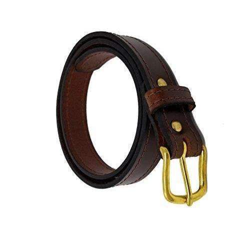 Men's Handmade Brown Leather Dress Belt - Sizes to 56" - Closeout Pricing