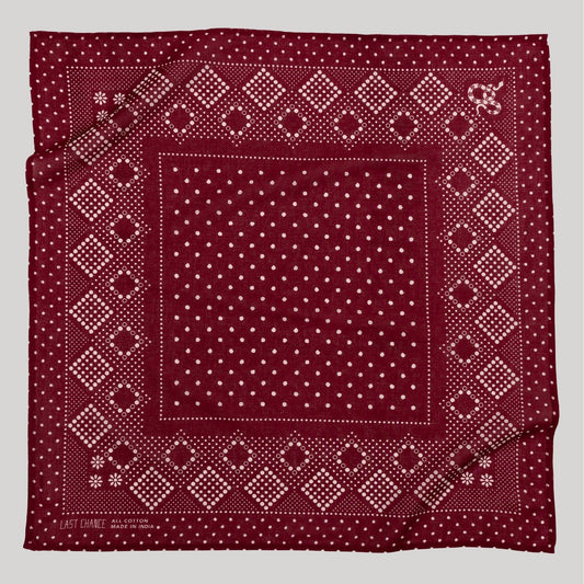 Last Chance Textiles Cotton Daisy Bandana | Sangria Bandanas Last Chance Textiles