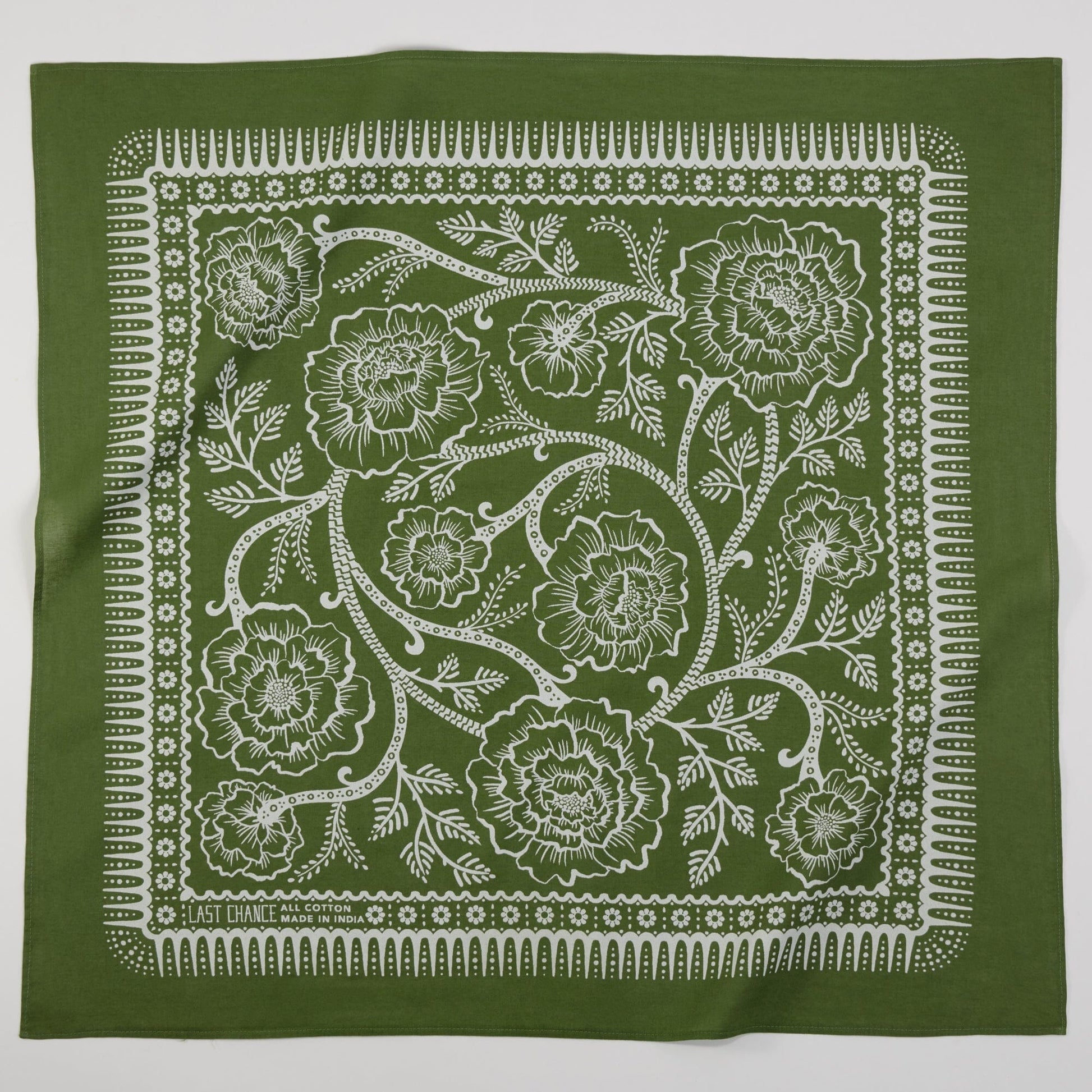 Last Chance Textiles Cotton Ramble Bandana | Cactus Bandanas Last Chance Textiles