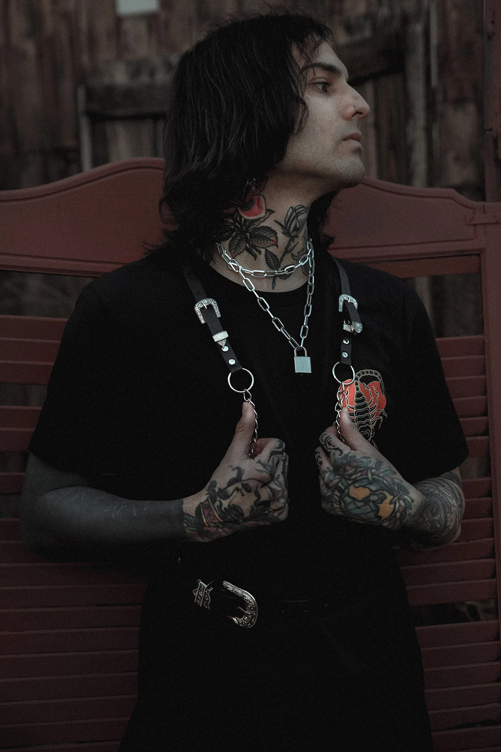 The Sharpshooter Western Goth Chain Harness