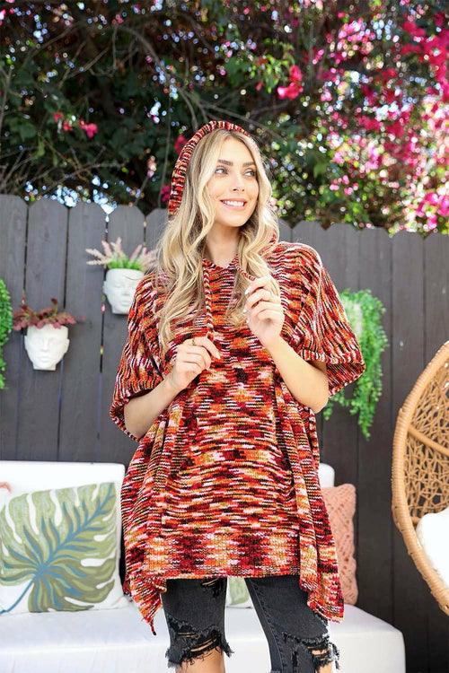 Mosaic Modernized Hooded Poncho - zoter Shop