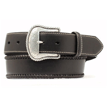 Nocona Men's Black Lace Edging Belt