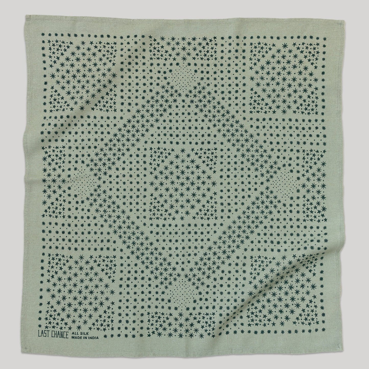 Natural Dye Silk Bandana Bandanas Last Chance Textiles Eggshell Starry