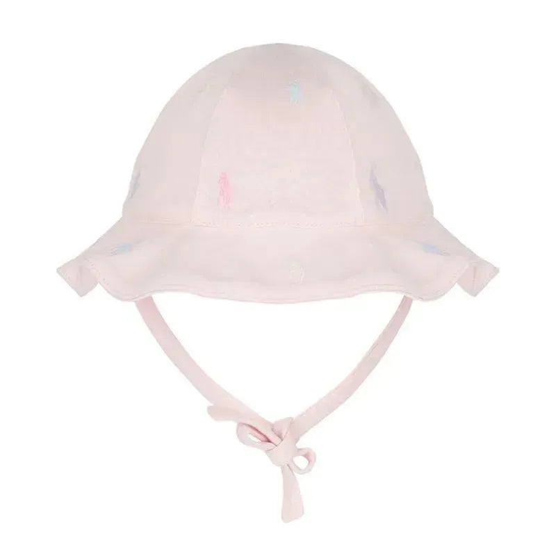 Polo Ralph Lauren Baby - Interlock Knit Allover Pony Schiffli Bucket Hat, Pink