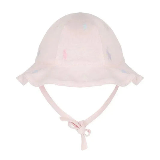 Polo Ralph Lauren Baby - Interlock Knit Allover Pony Schiffli Bucket Hat, Pink