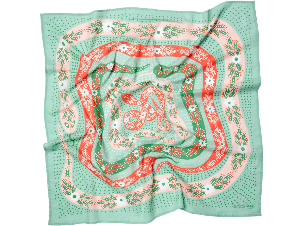 34" Snakes Screen Printed XL Bandana