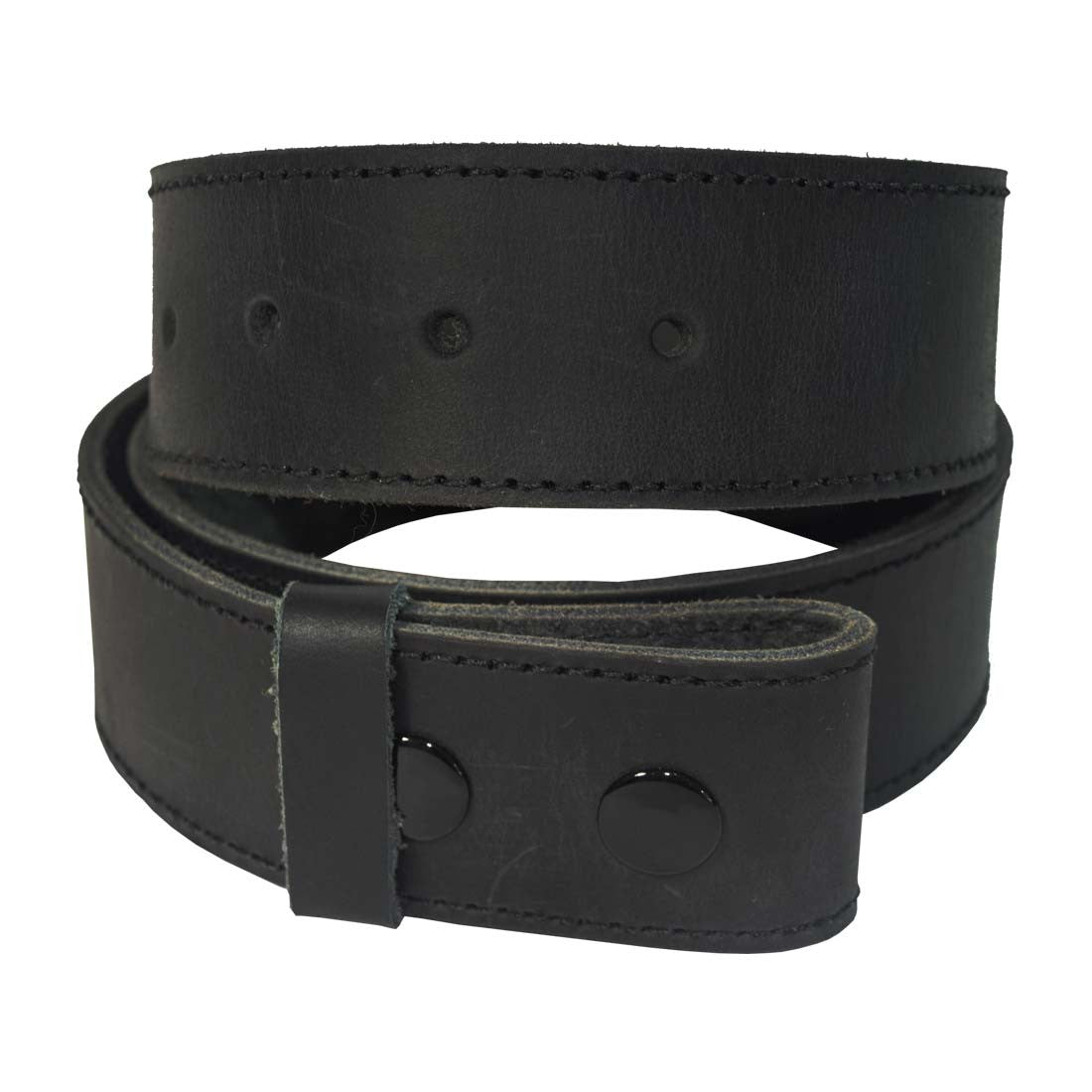 Rustic Thick Leather Snap On Belt