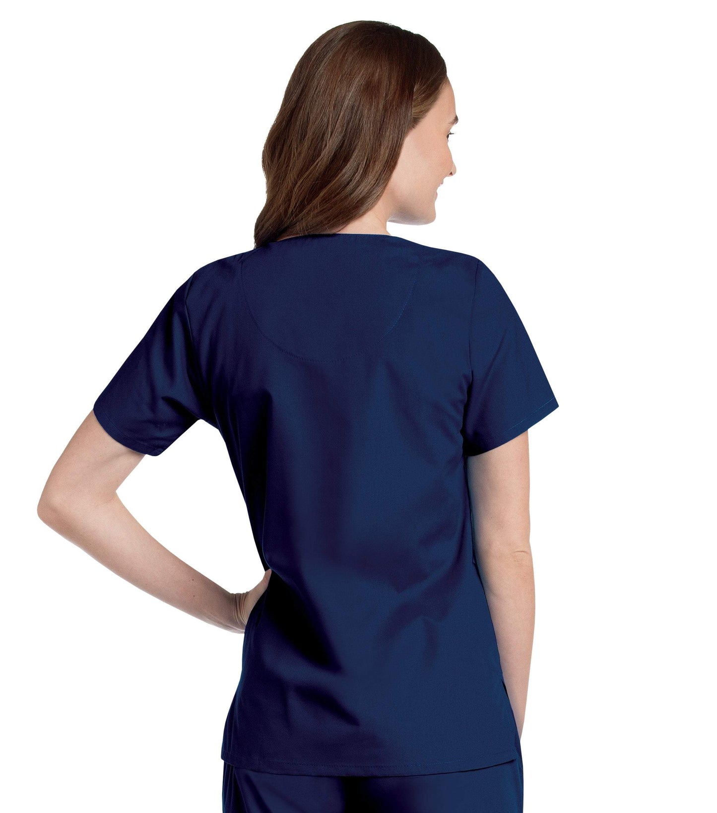 Women's Snap Front V-Neck Tunic Top, 2XL to 5XL, by Landau