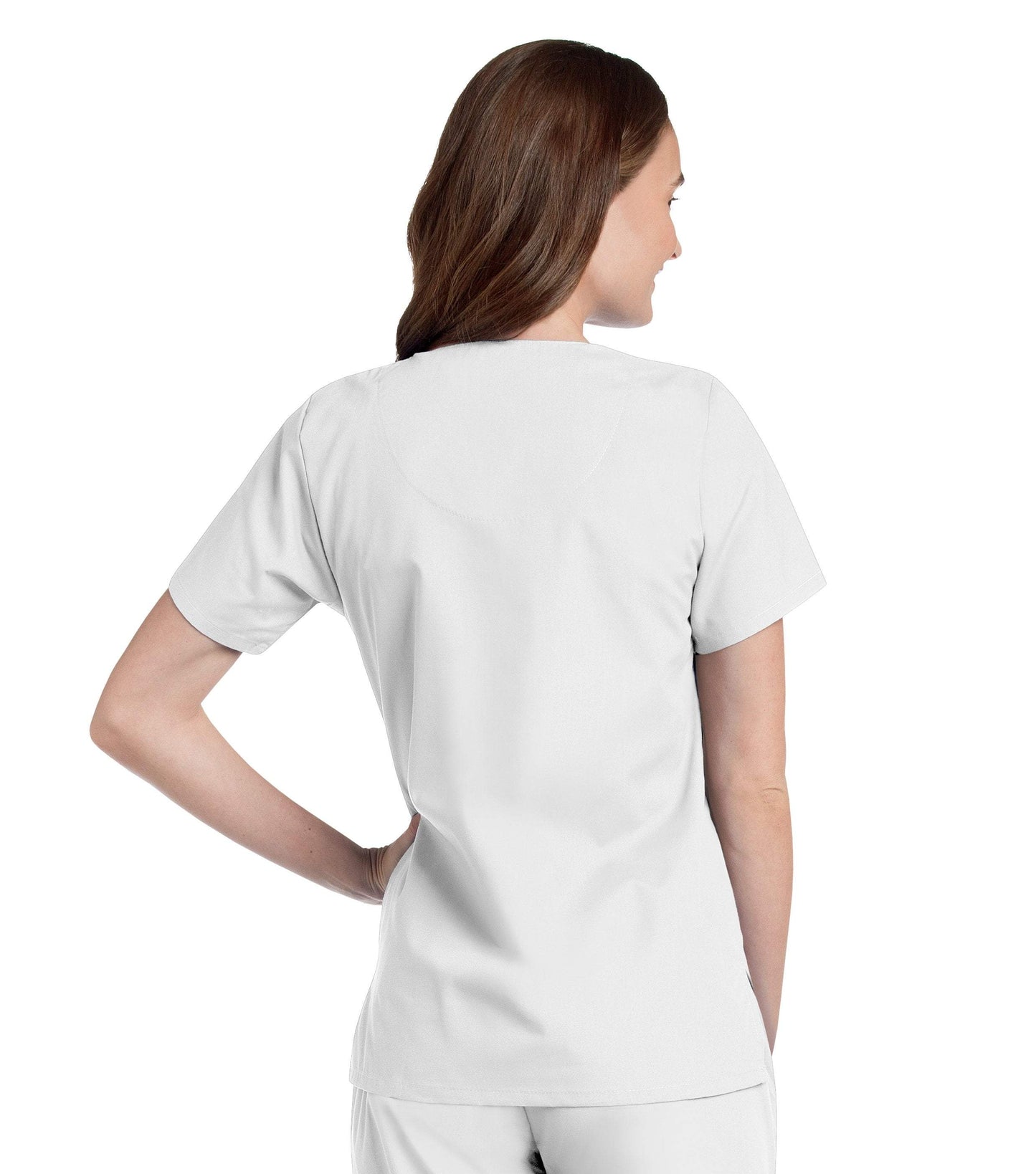 Women's Snap Front V-Neck Tunic Top, 2XL to 5XL, by Landau