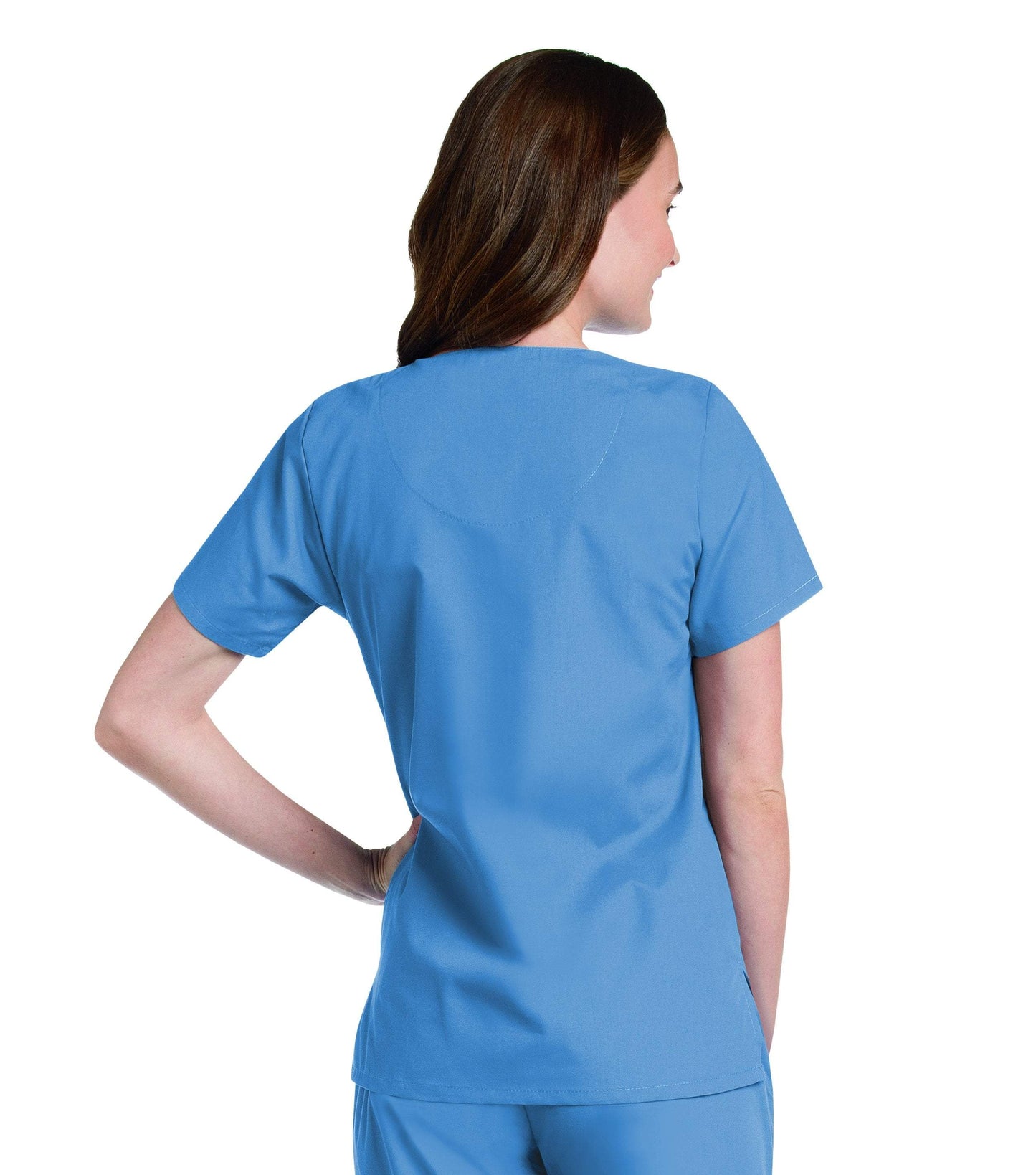 Women's Snap Front V-Neck Tunic Top, 2XL to 5XL, by Landau