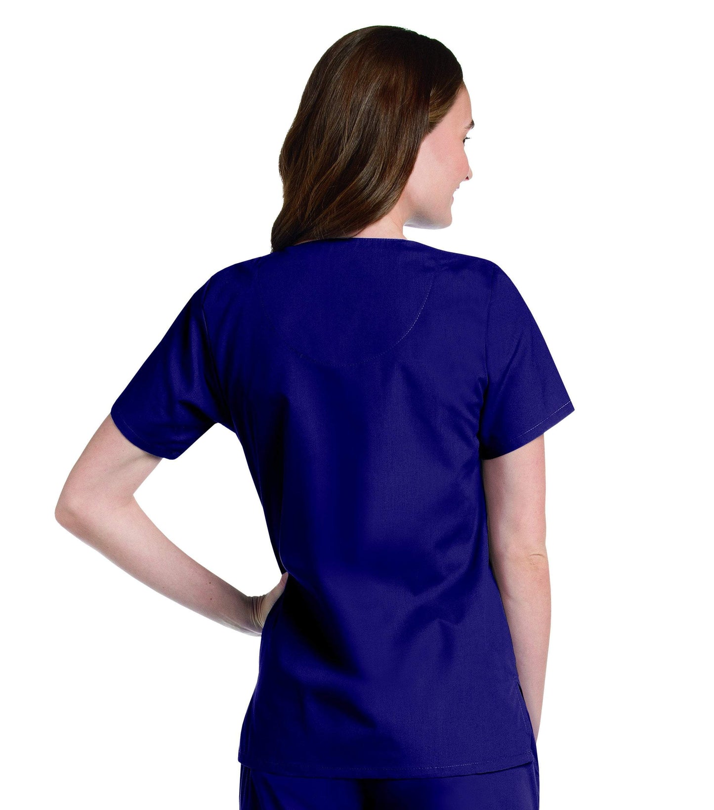 Women's Snap Front V-Neck Tunic Top, 2XL to 5XL, by Landau