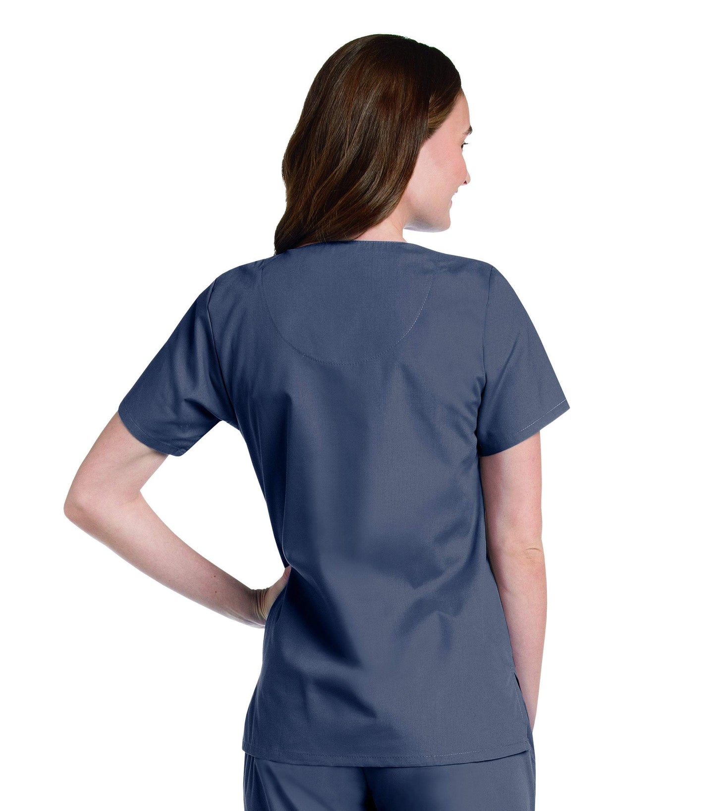 Women's Snap Front V-Neck Tunic Top, 2XL to 5XL, by Landau