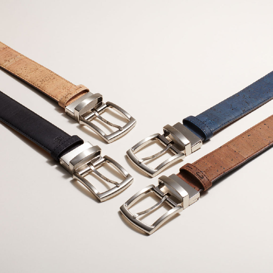 Tiradia Cork Cork Reversible Men's Belt (Brown/Navy) Belts Tiradia Cork