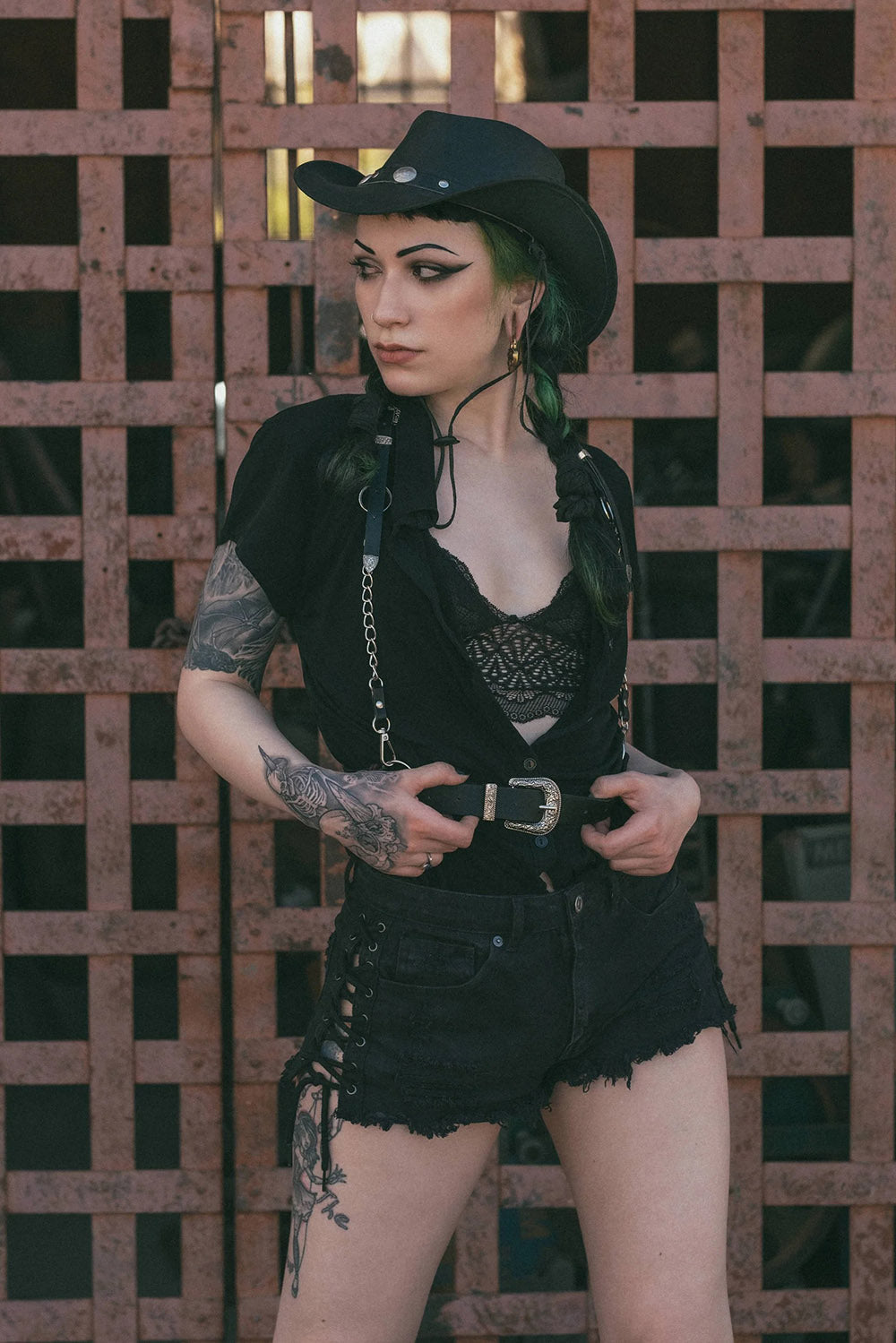 The Sharpshooter Western Goth Chain Harness